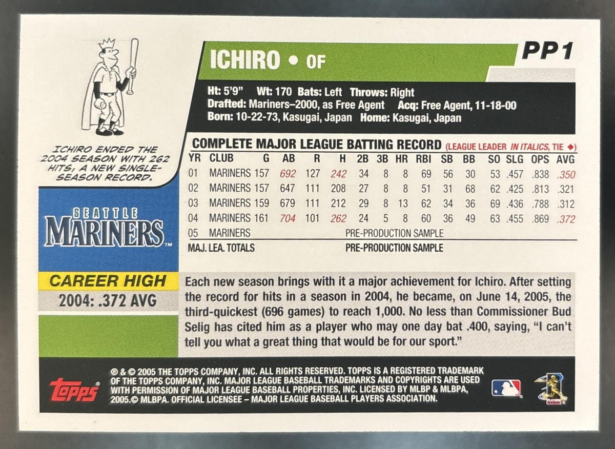 2006 Topps Ichiro #225 Seattle Mariners