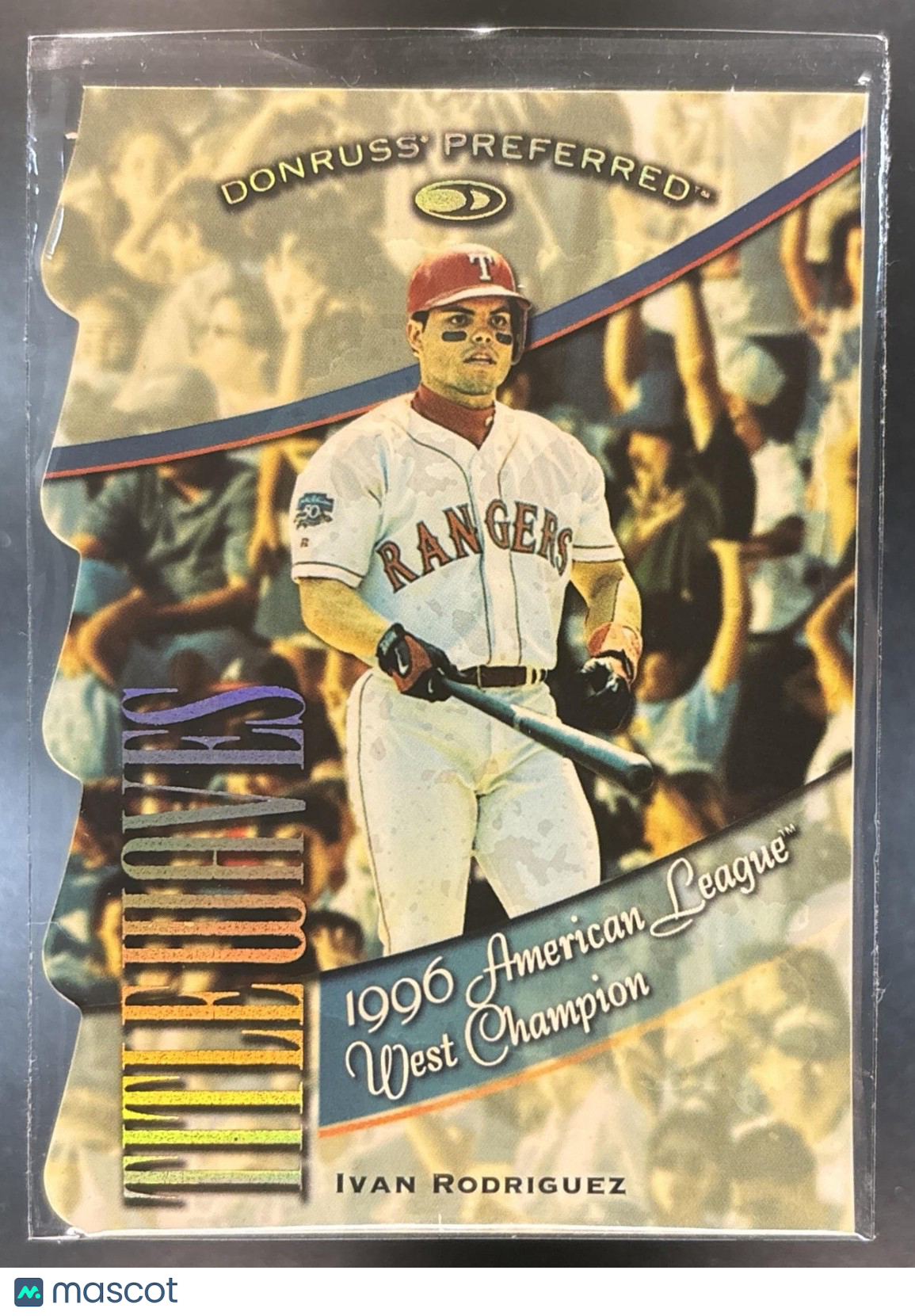 1998 Donruss Preferred Ivan Rodriguez Title Waves /1996 #15 Texas Rangers
