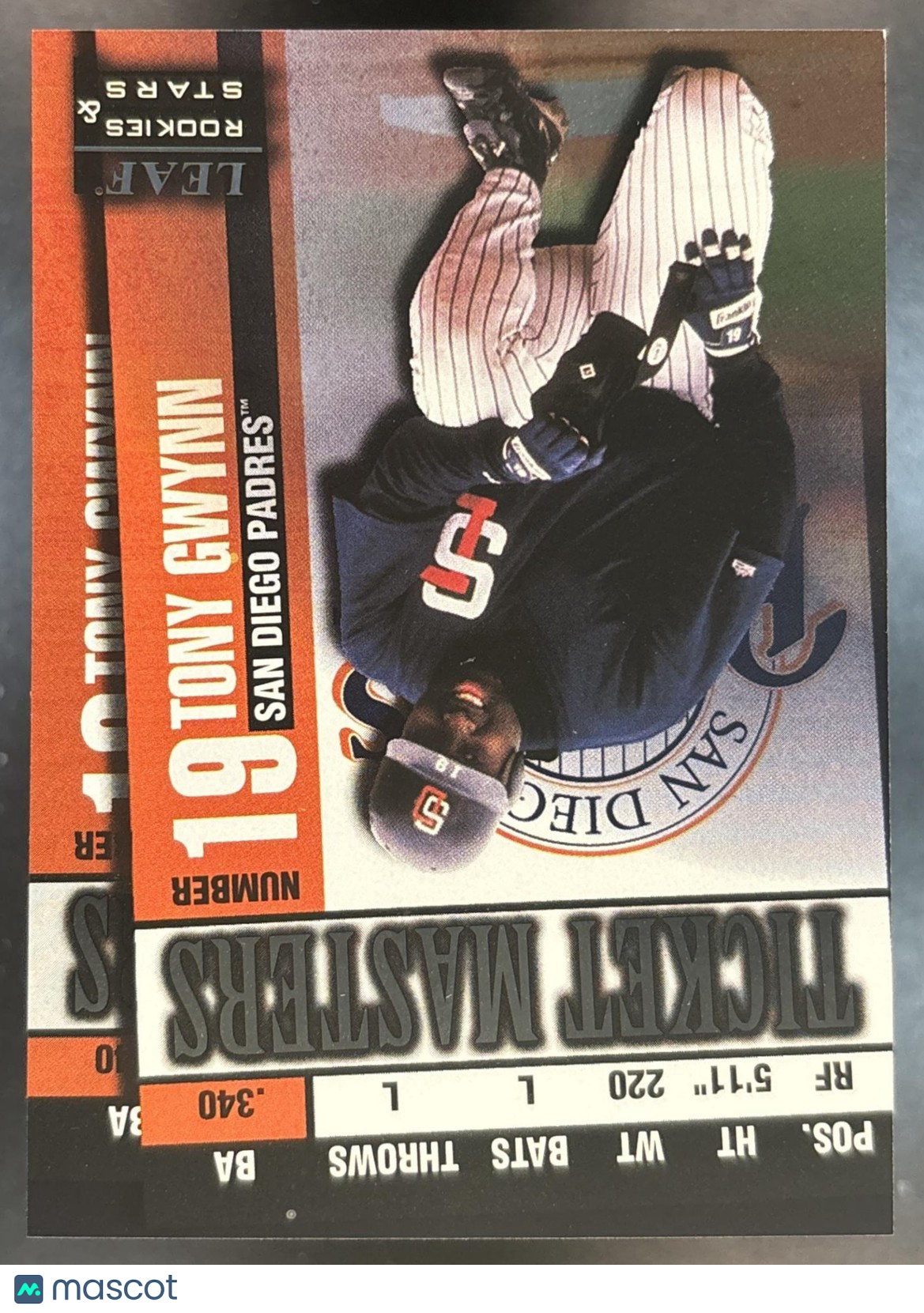 1998 Leaf Rookies & Stars Tony Gwynn Ken Caminiti, Ticket Masters /2500 #5