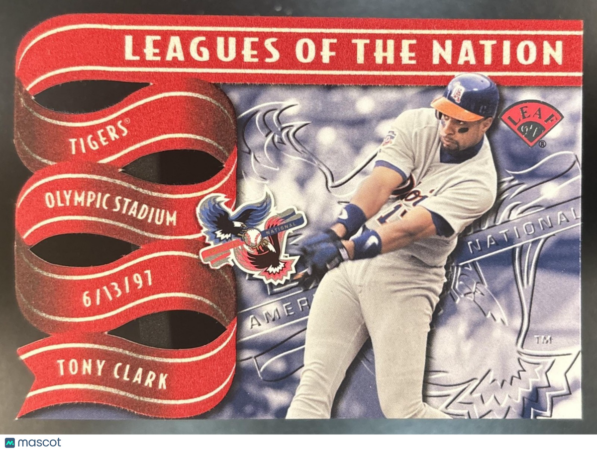 1997 Leaf Vladimir Guerrero Tony Clark Leagues of the Nation /2500 #15