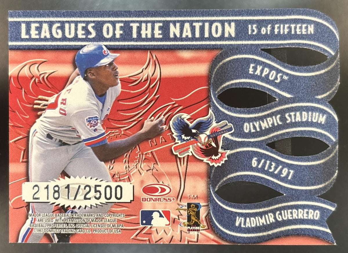 1997 Leaf Vladimir Guerrero Tony Clark Leagues of the Nation /2500 #15