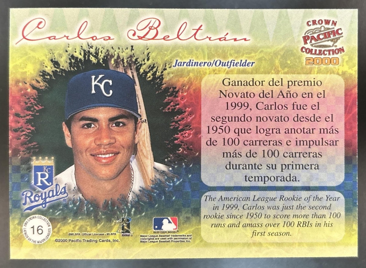 2000 Pacific Crown Collection Carlos Beltran Latinos of the Major Leagues #16