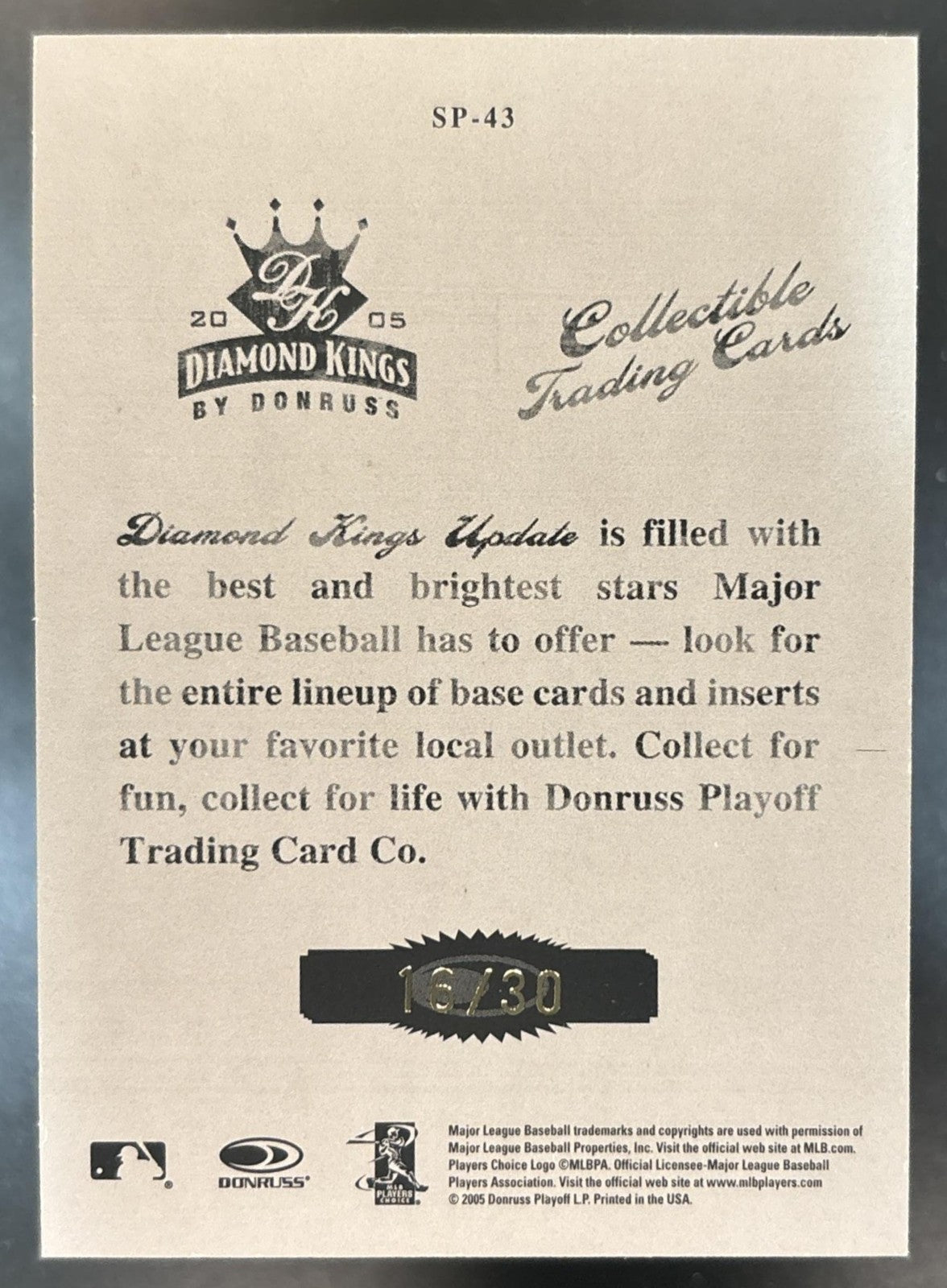 2005 Donruss Studio Carlos Beltran Portraits Leather & Lumber Sepia /30 Mets