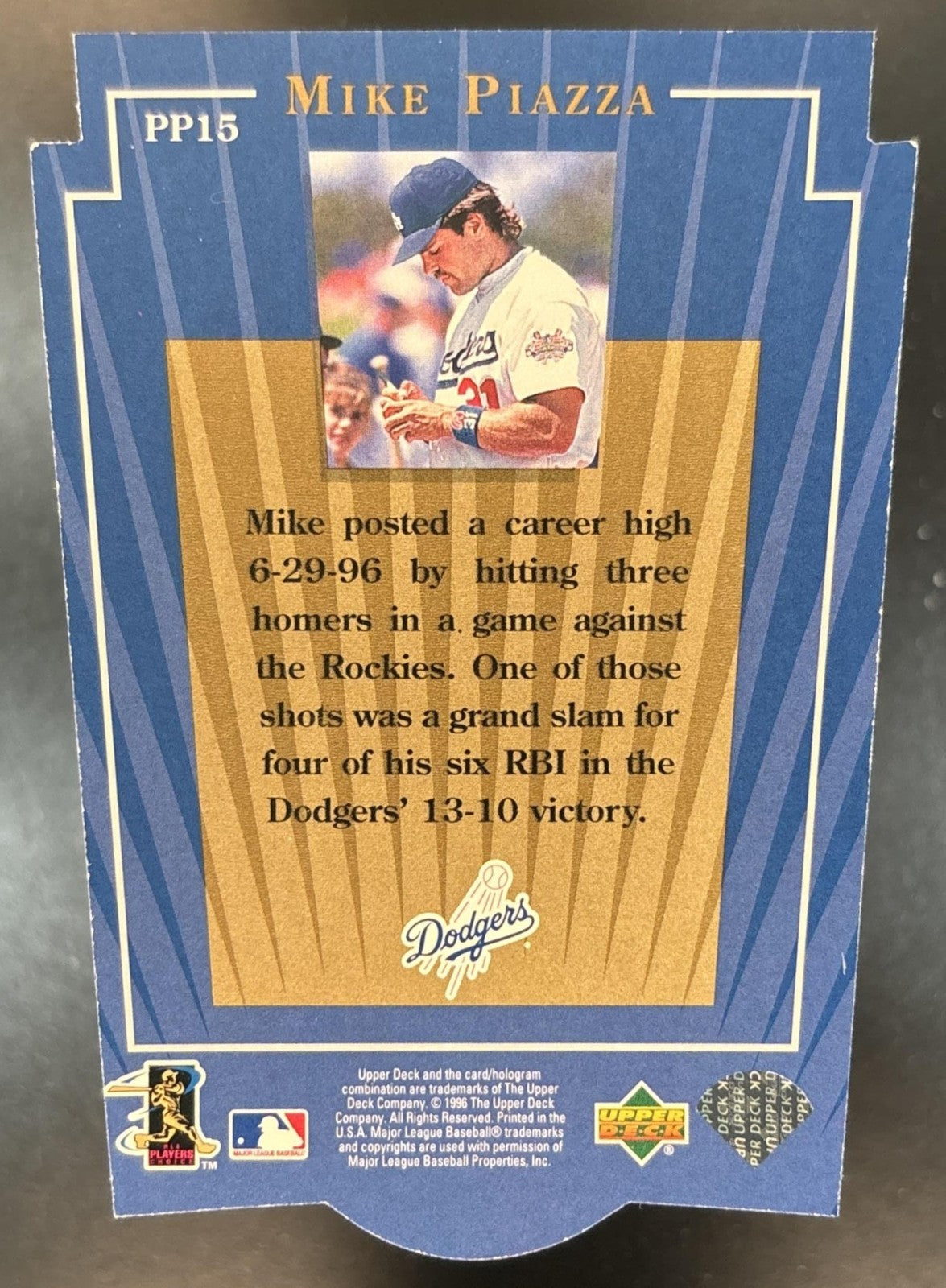 1997 Upper Deck Mike Piazza Power Package #PP15 Los Angeles Dodgers