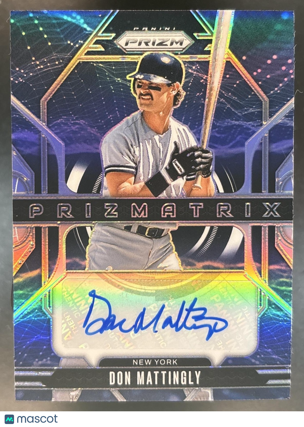 2025 Panini Prizm Don Mattingly Prizmatrix Auto #PA-DM New York Yankees