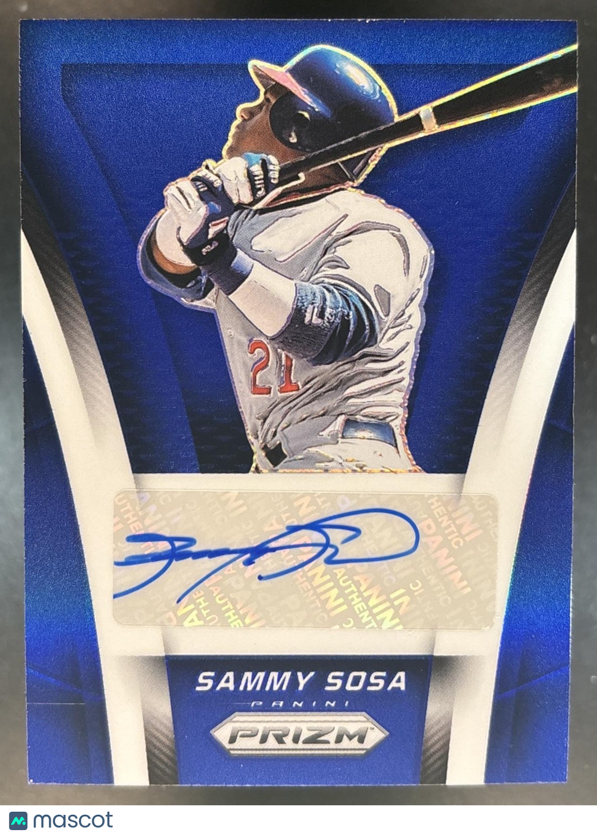 2025 Panini Prizm Sammy Sosa Throwback Signatures Prizms Blue /49 #TS-SS Auto