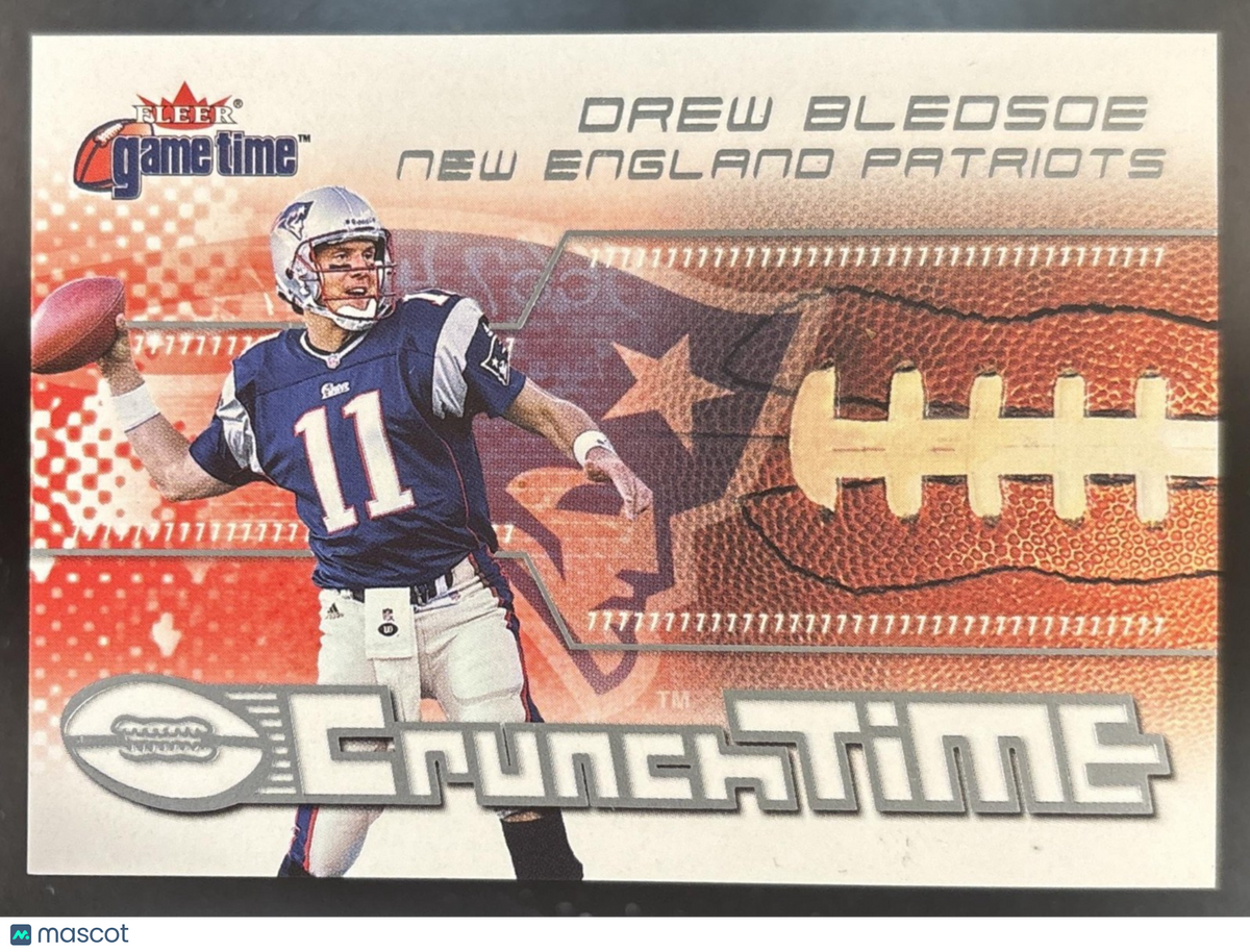 2001 Fleer Game Time Drew Bledsoe Crunch New England Patriots