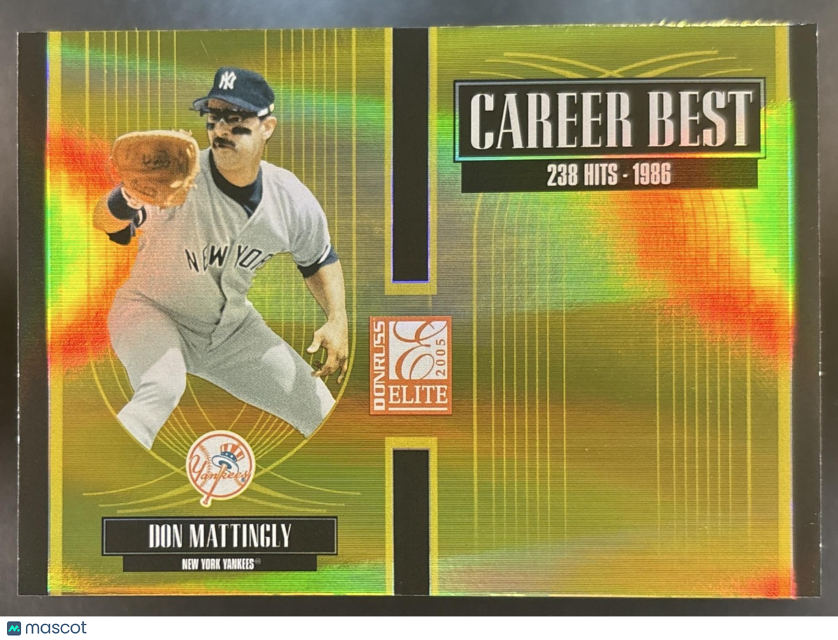 2005 Donruss Elite Don Mattingly Career Best Gold /500 #CB-10 New York Yankees