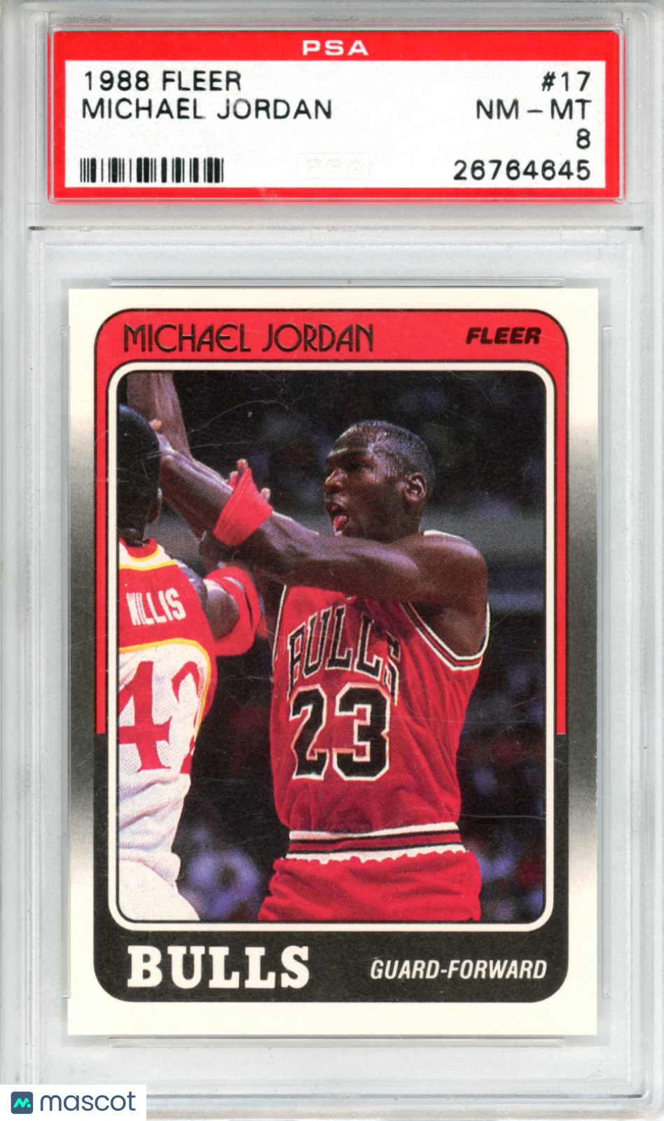 1988 Fleer Michael Jordan #17 PSA 8