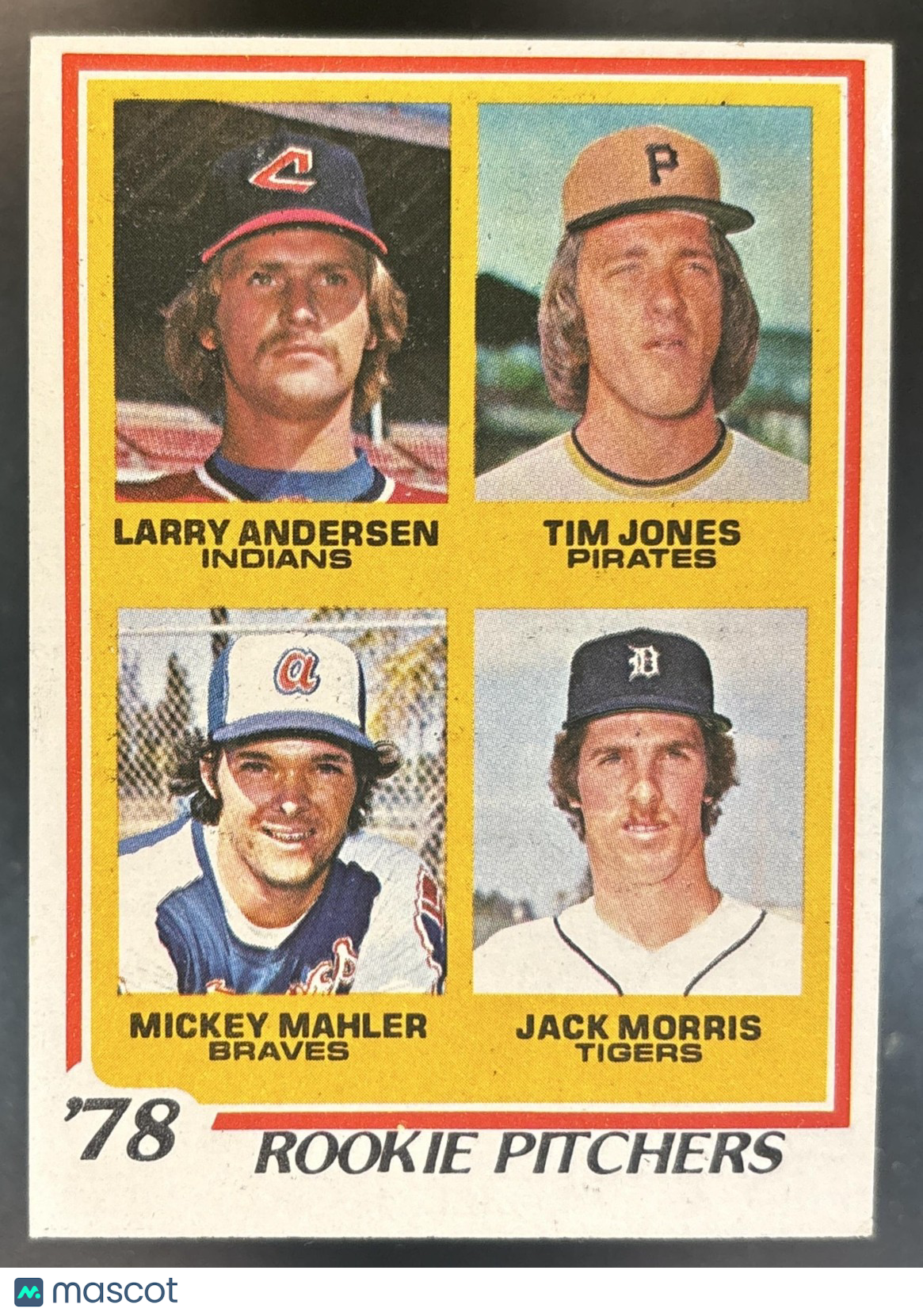 1978 Topps Larry Andersen Tim Jones Mickey Mahler Jack Morris #703