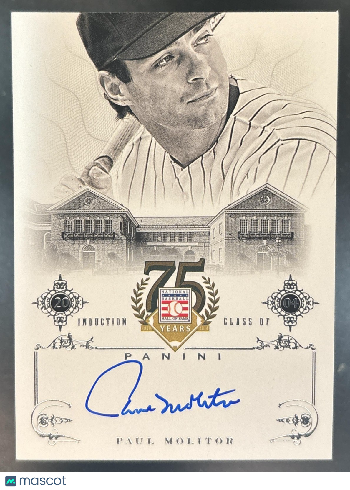 2014 Panini Hall of Fame 75th Year Anniversary Paul Molitor Signatures #48 Auto