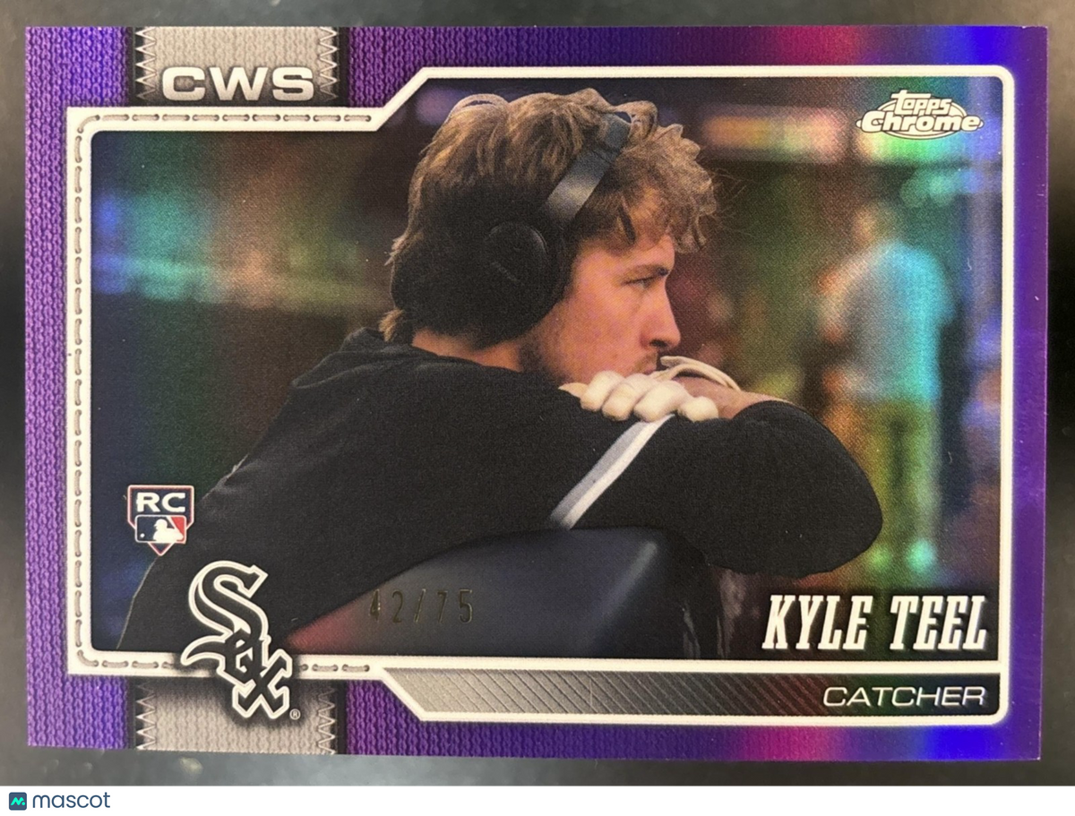 2026 Topps Chrome Kyle Teel Image Variation Purple /75 #63 RC Chicago White Sox