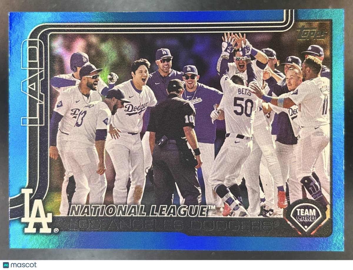 2025 Topps Los Angeles Dodgers Blue Holo Foil 96/150 #302