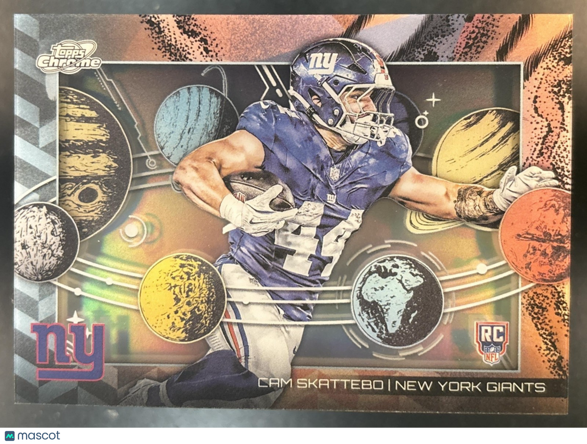 2025 Topps Cosmic Chrome Cam Skattebo Planetarium #PL-6 SP RC New York Giants