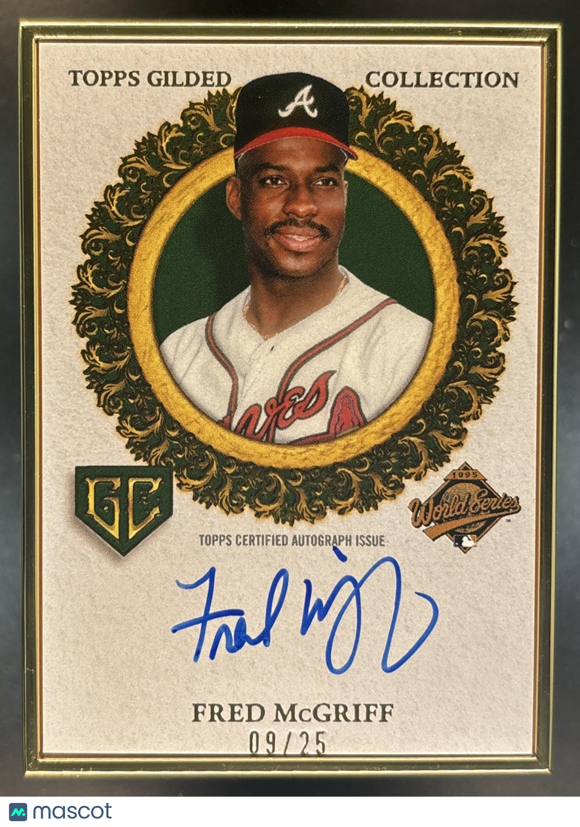 2025 Topps Gilded Collection Fred McGriff Champions Auto Emerald /25 Braves