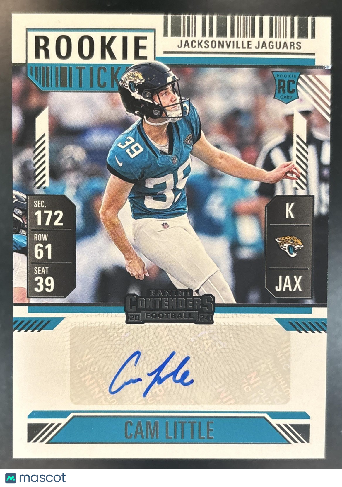 2024 Panini Contenders Cam Little Rookie Ticket Auto #296 RC Jaguars