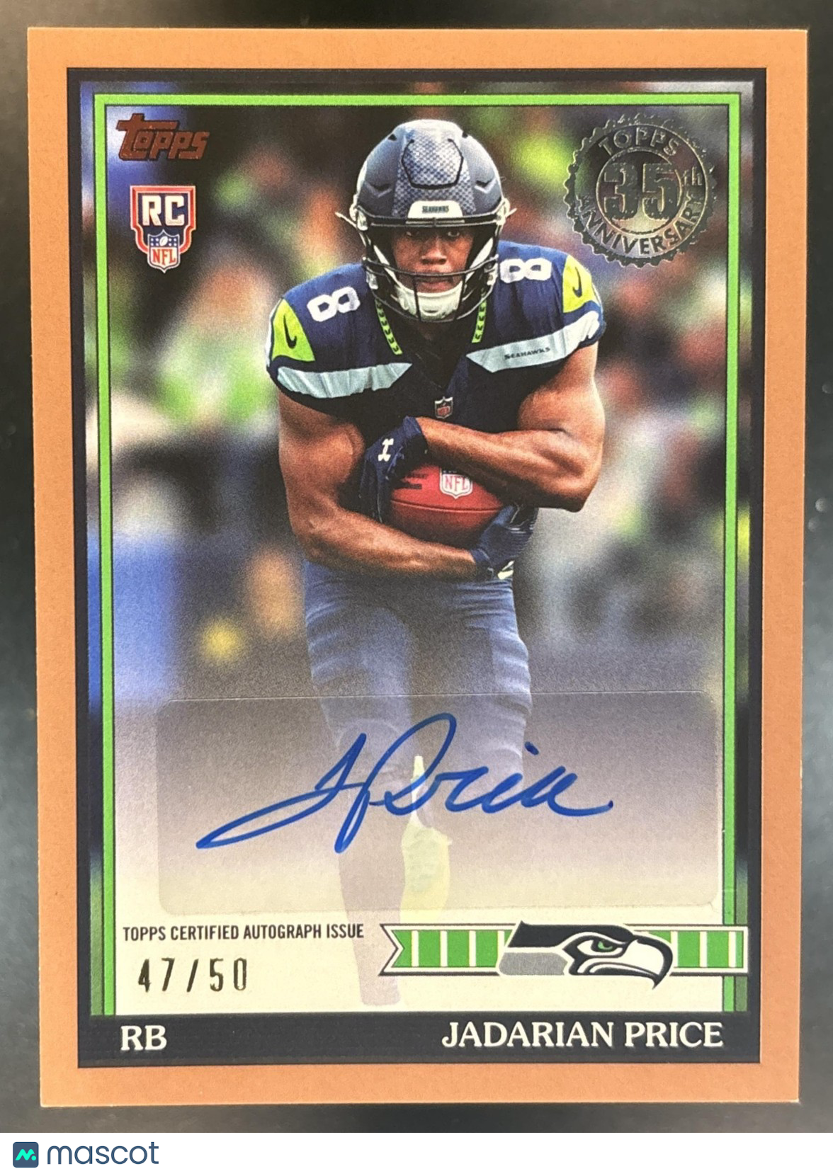 2026 Topps Jadarian Price 1991 Rookie Auto Gold /50 RC Seattle Seahawks