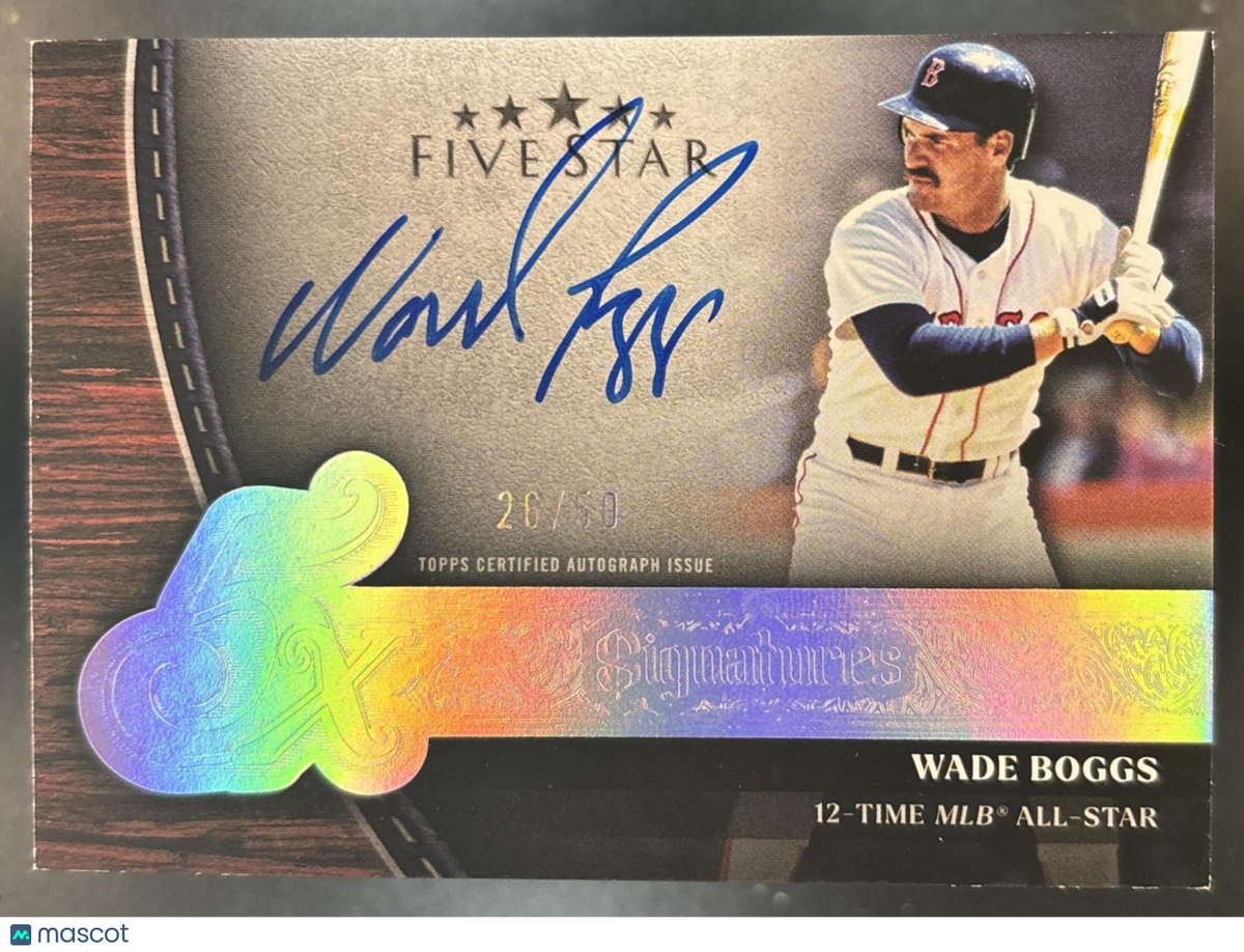 2025 Topps Five Star Wade Boggs Time Signature /50 #FTS-WB Auto Boston Red Sox
