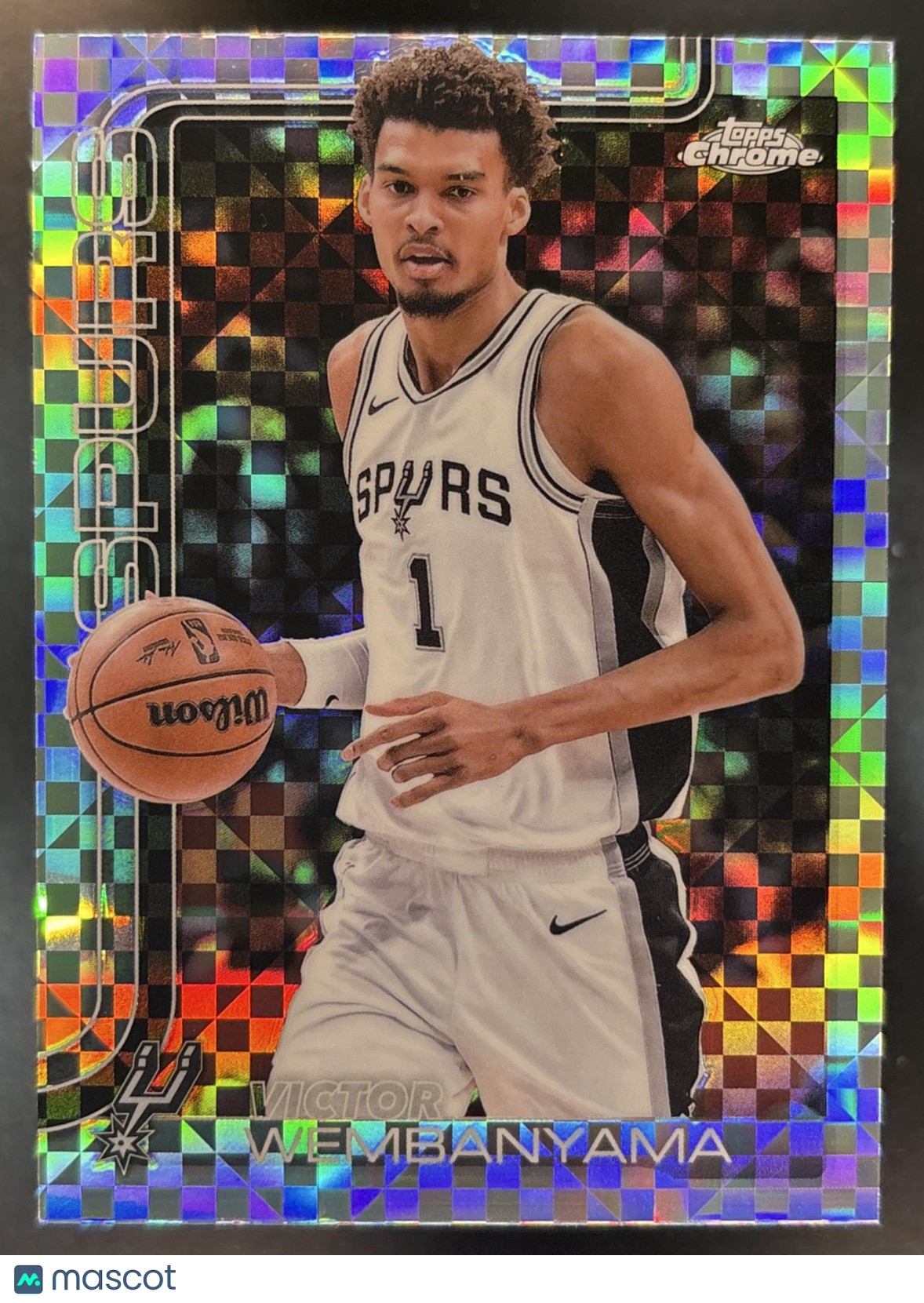 2025-26 Topps Chrome Victor Wembanyama X-Fractor #221 San Antonio Spurs