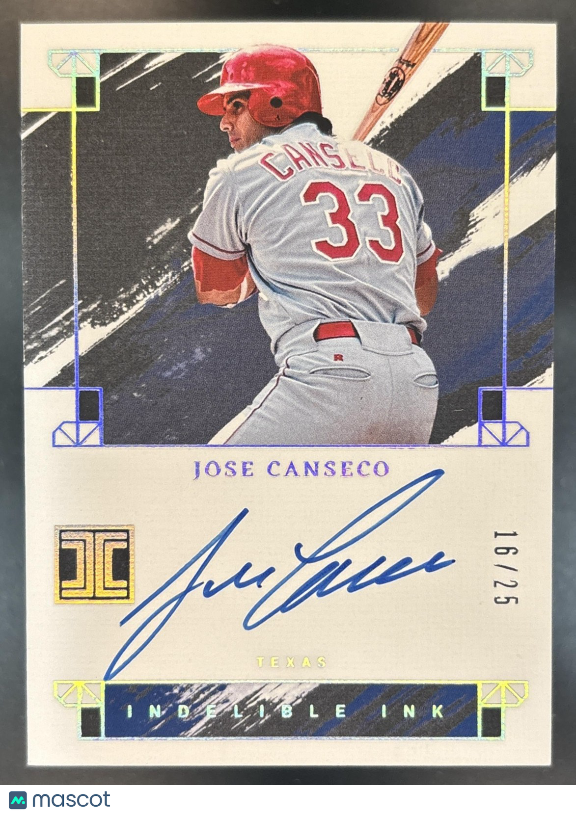 2024 Impeccable Jose Canseco Indelible Ink Holo Silver /25 Auto Texas Rangers