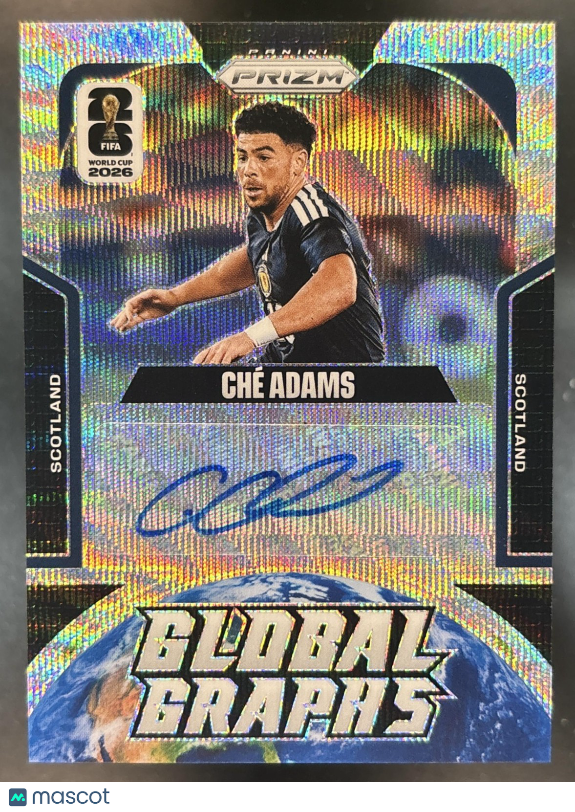 2026 Panini Prizm World Cup Che Adams Global Graphs Wave #GG-CA Auto Scotland