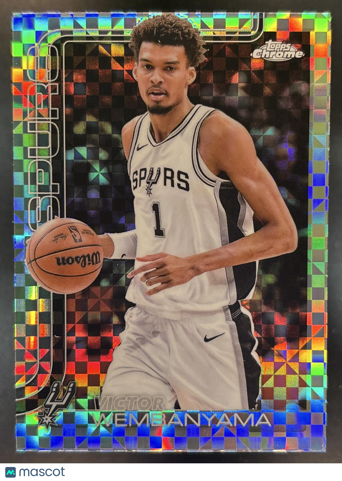 2025-26 Topps Chrome Victor Wembanyama X-Fractor #221 Spurs