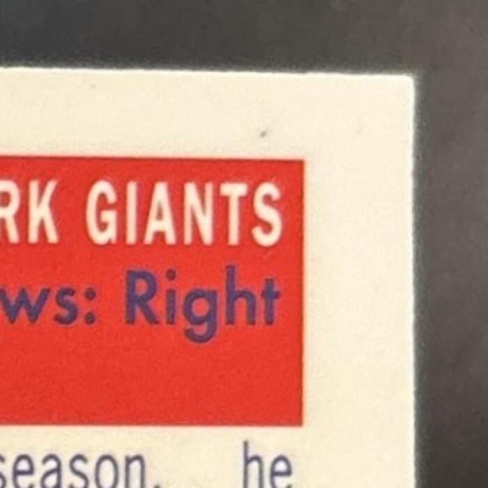 1997 Topps Willie Mays Commemorative Reprints Finest #9 New York Giants