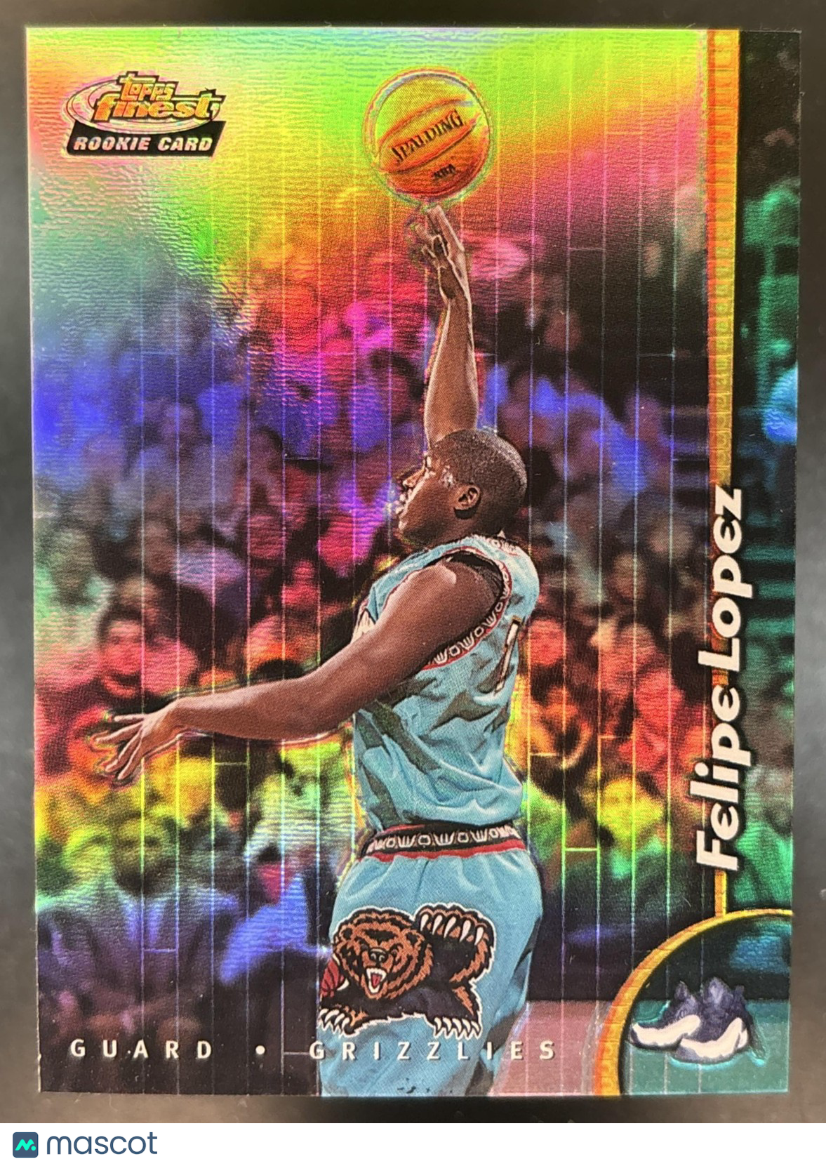 1998-99 Topps Finest Felipe Lopez No Protector Refractor #247 RC Grizzlies