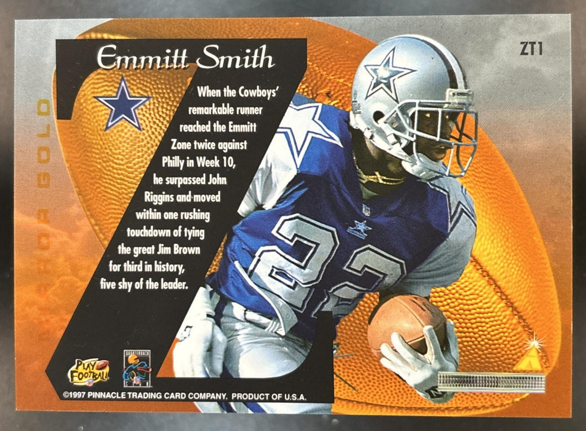 1997 Pinnacle Zenith Emmitt Smith Z Team Mirror Gold #ZT1 Dallas Cowboys