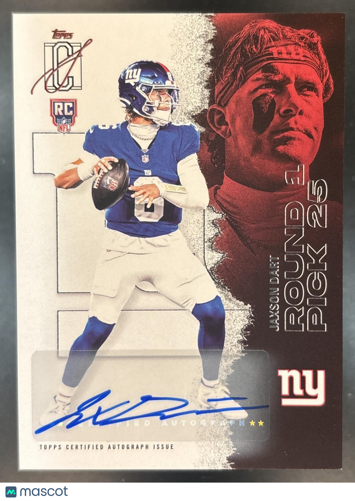 2025 Topps Signature Class Jaxson Dart Rookie Auto #106 RC New York Giants