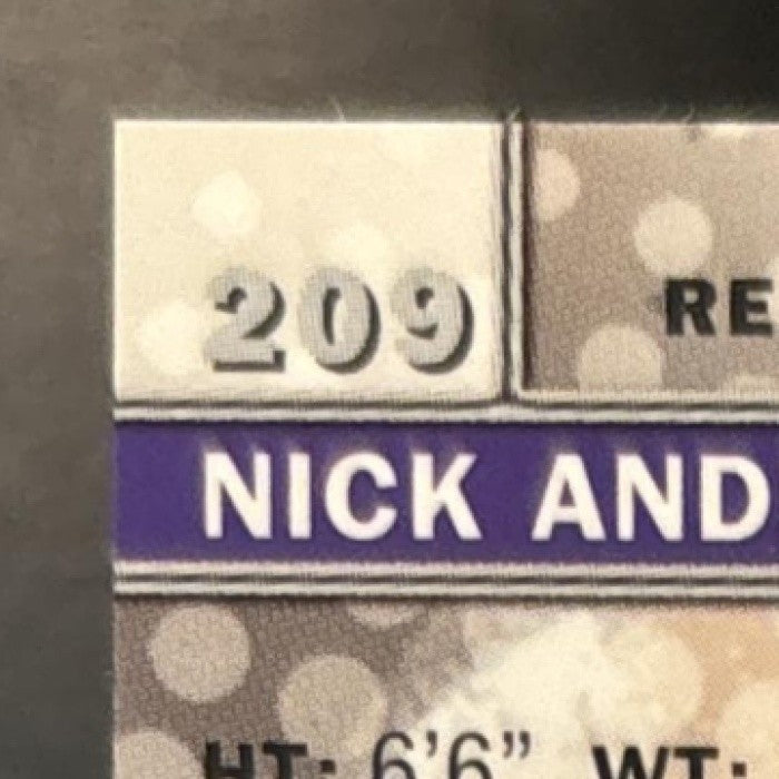 1999-00 Topps Finest Nick Anderson Refractor #209 Sacramento Kings
