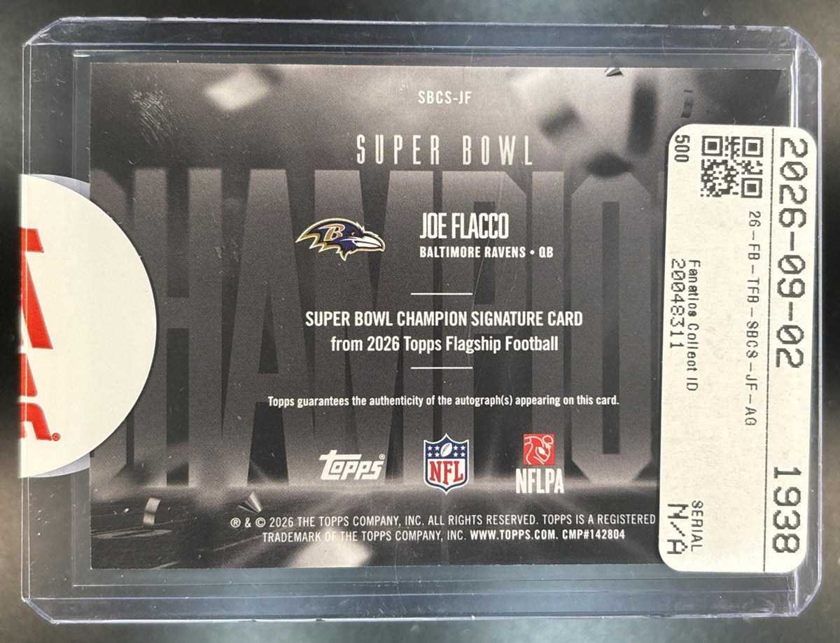 2026 Topps Joe Flacco Super Bowl Champion Signatures Auto Baltimore Ravens