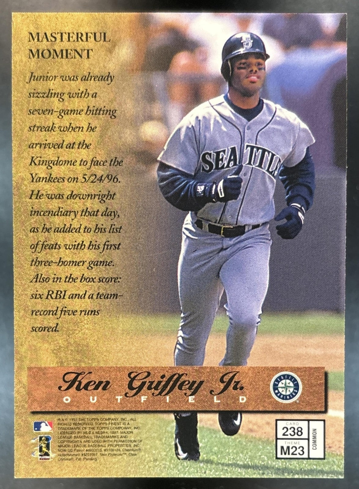 1997 Topps Finest Ken Griffey Jr. #238 Seattle Mariners
