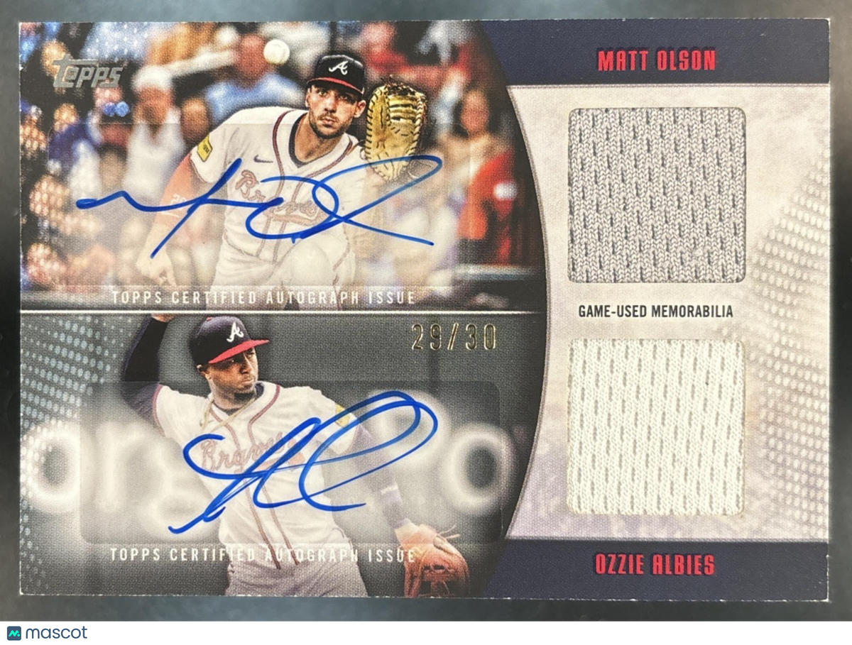 2025 Topps Matt Olson Ozzie Albies Major League Material Dual Auto /30 Braves