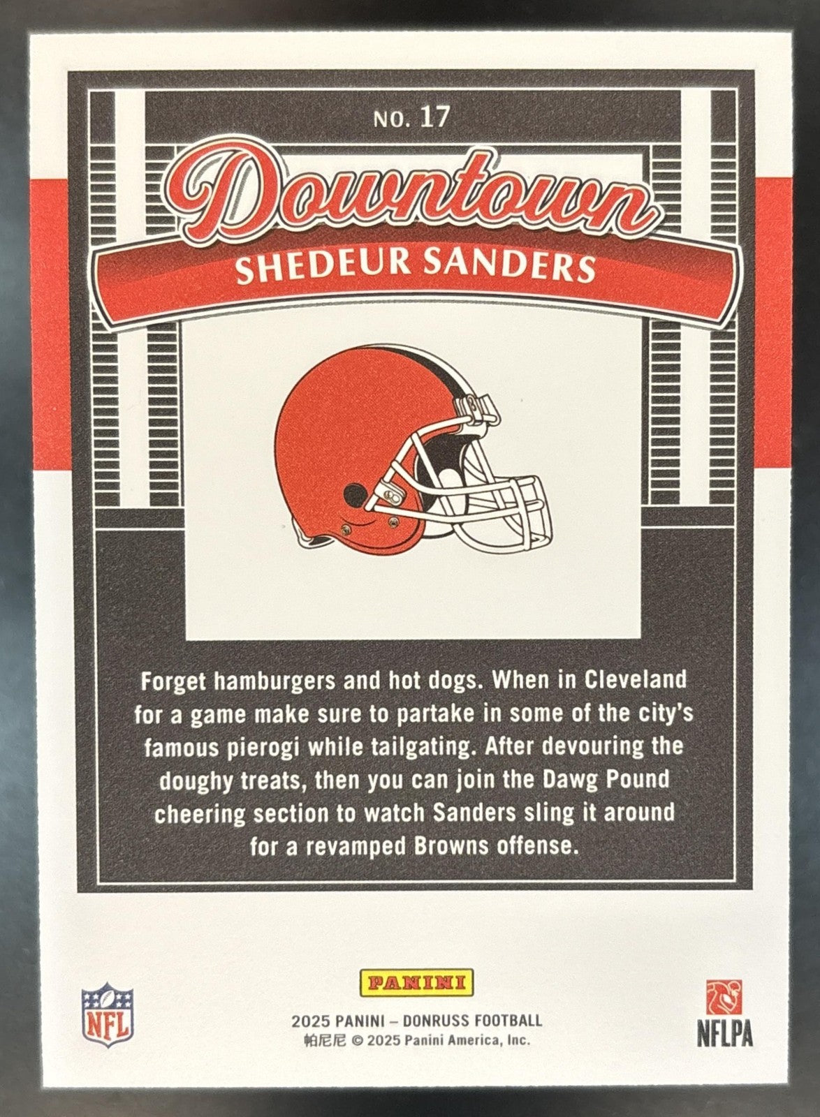 2025 Panini Donruss Shedeur Sanders Downtown! SP #17 RC Cleveland Browns
