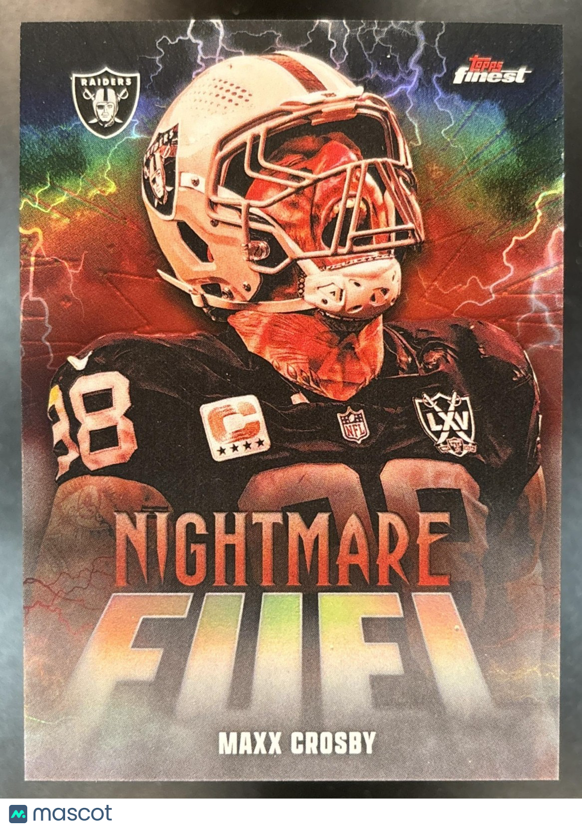 2025 Topps Finest Maxx Crosby Nightmare Fuel #NF-6 Las Vegas Raiders