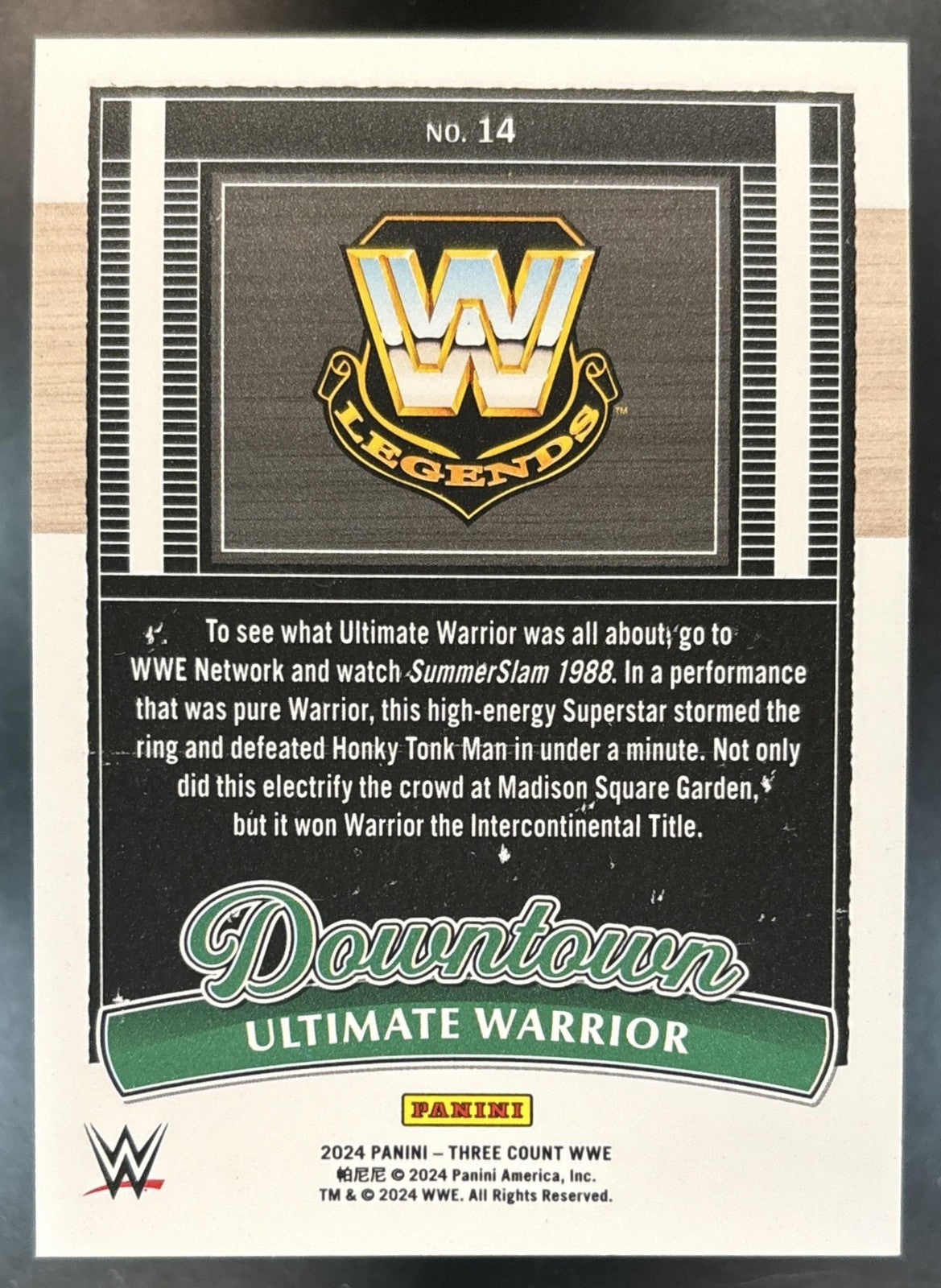 2024 Panini Three Count WWE Ultimate Warrior Downtown SSP #14