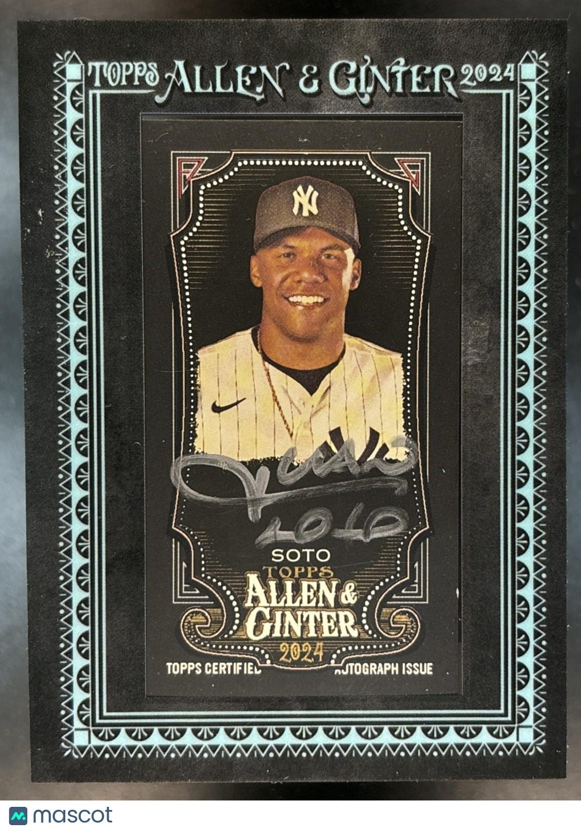 2024 Topps Allen & Ginter X Juan Soto Framed Mini Auto Black Frame /10 Yankees