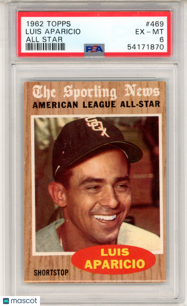 1962 Topps Luis Aparicio #469 PSA 6 Baseball