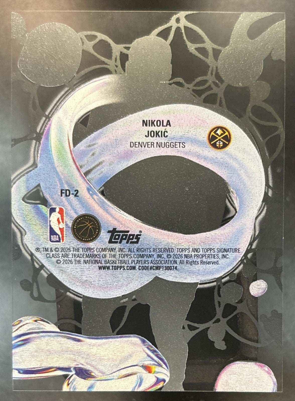 2025-26 Topps Signature Class Nikola Jokic Fluidity #FD-2 SP Denver Nuggets