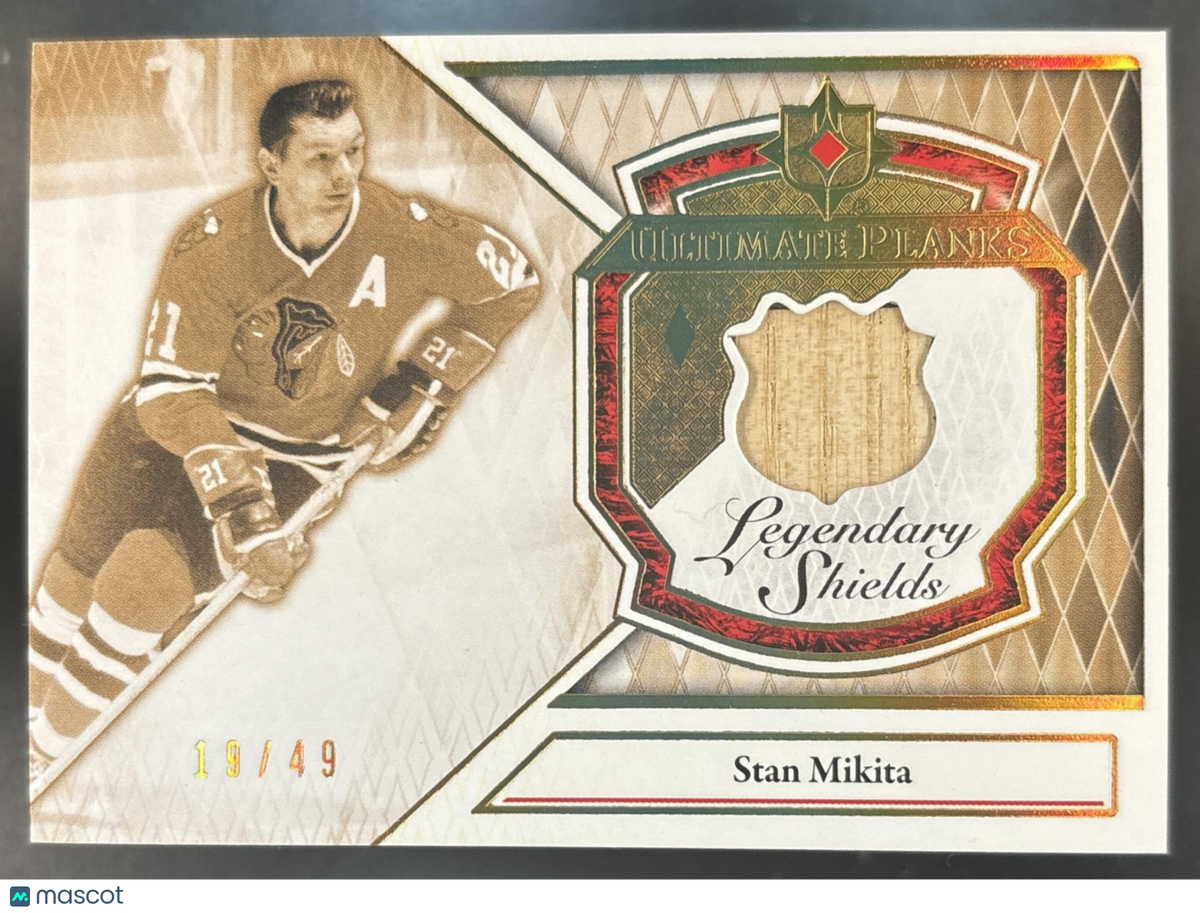2023-24 Upper Deck Ultimate Collection Stan Mikita Planks Legendary Shields /49