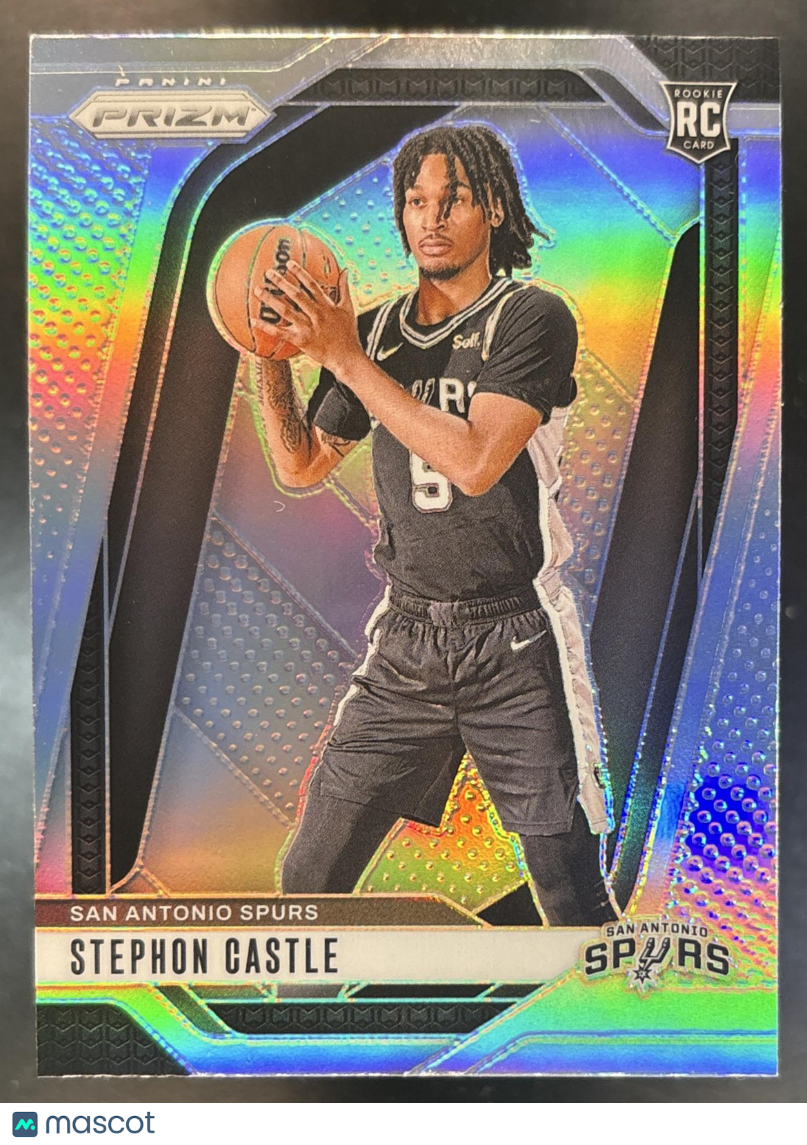 2024-25 Panini Prizm Stephon Castle Silver #234 RC San Antonio Spurs