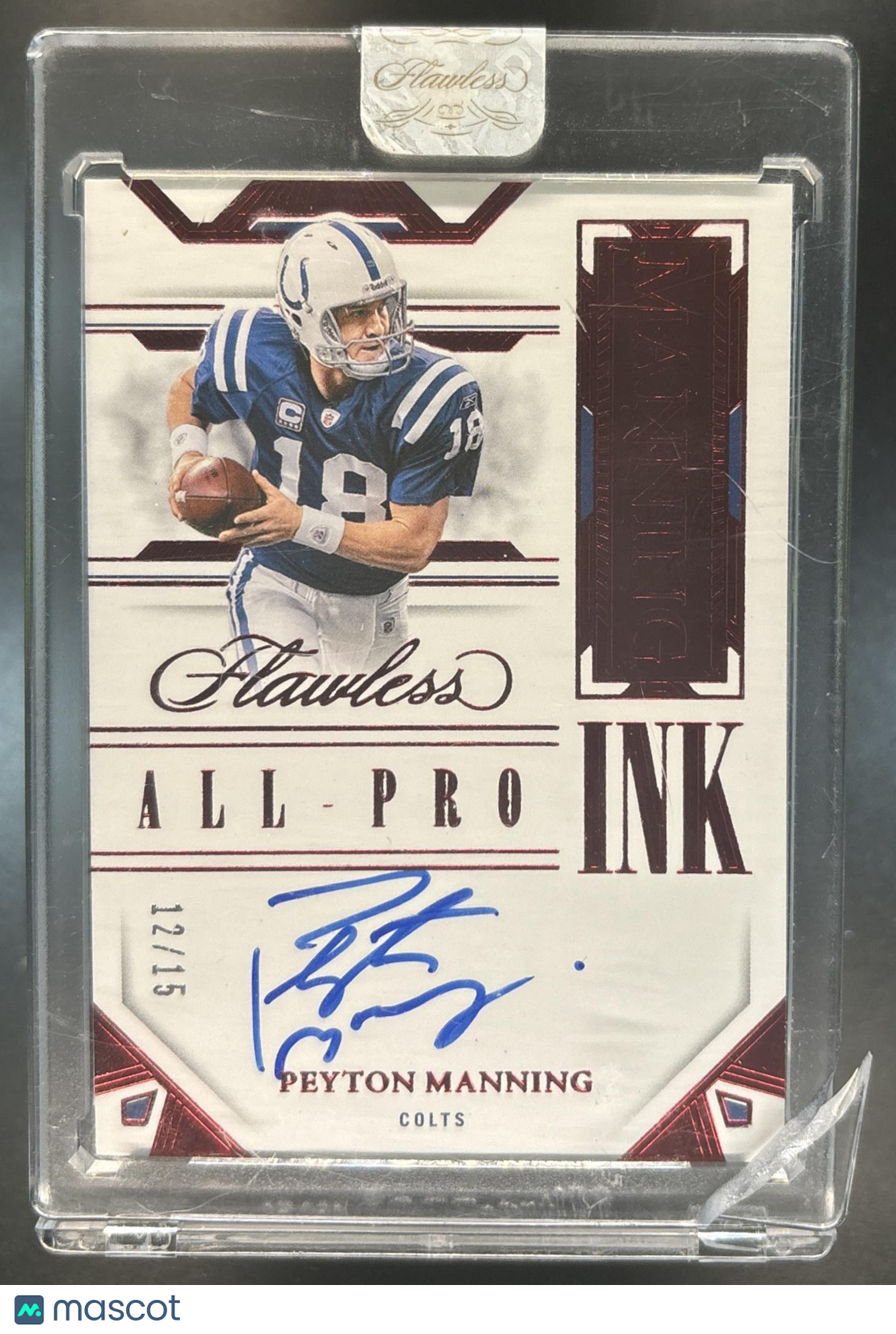 2023 Flawless Peyton Manning All Pro Ink Auto /15 Indianapolis Colts