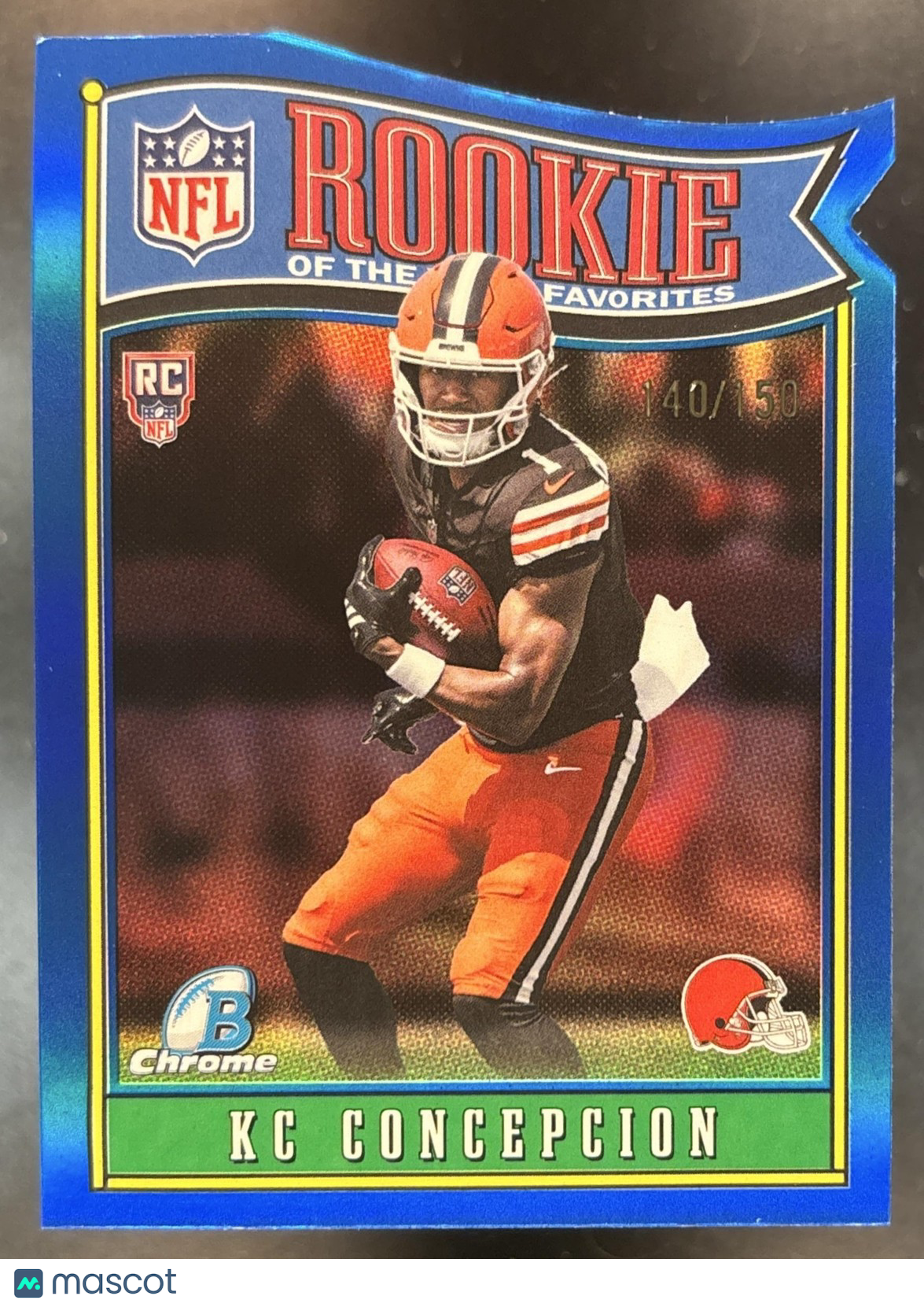 2026 Bowman KC Concepcion Chrome ROY Favorites Blue Refractor /150 RC Browns