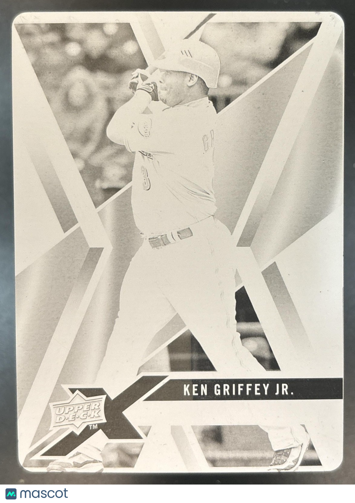 2008 Upper Deck X Ken Griffey Jr. Printing Plates Black 1/1 #28 Cincinnati Reds