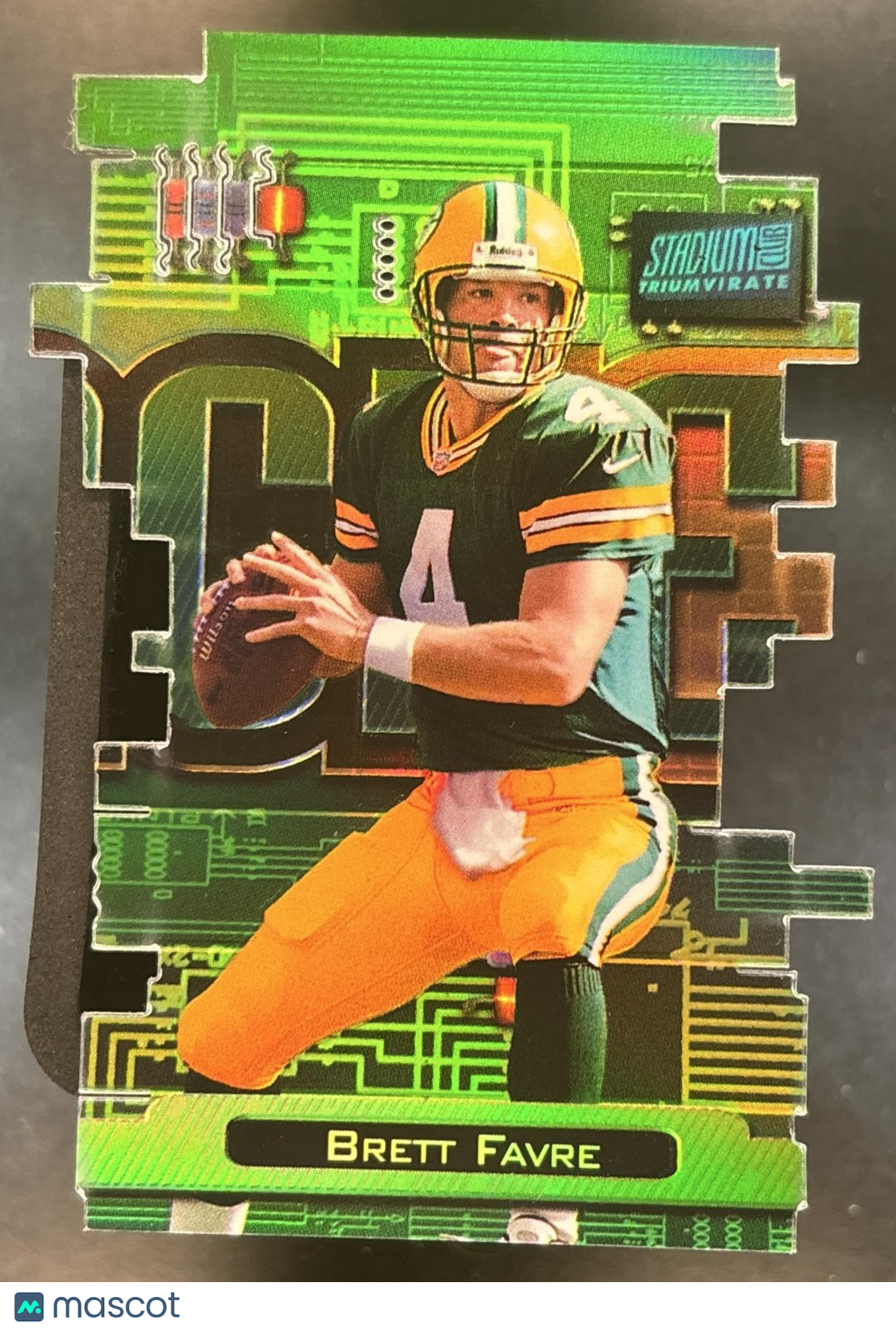 1998 Topps Stadium Club Brett Favre Triumvirate Luminescent Green Bay Packers