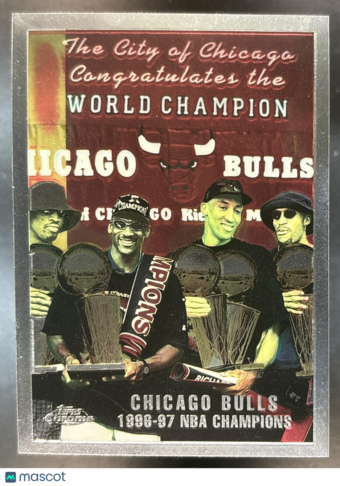 1997-98 Topps Chrome Chicago Bulls 1996-97 NBA Champions #51