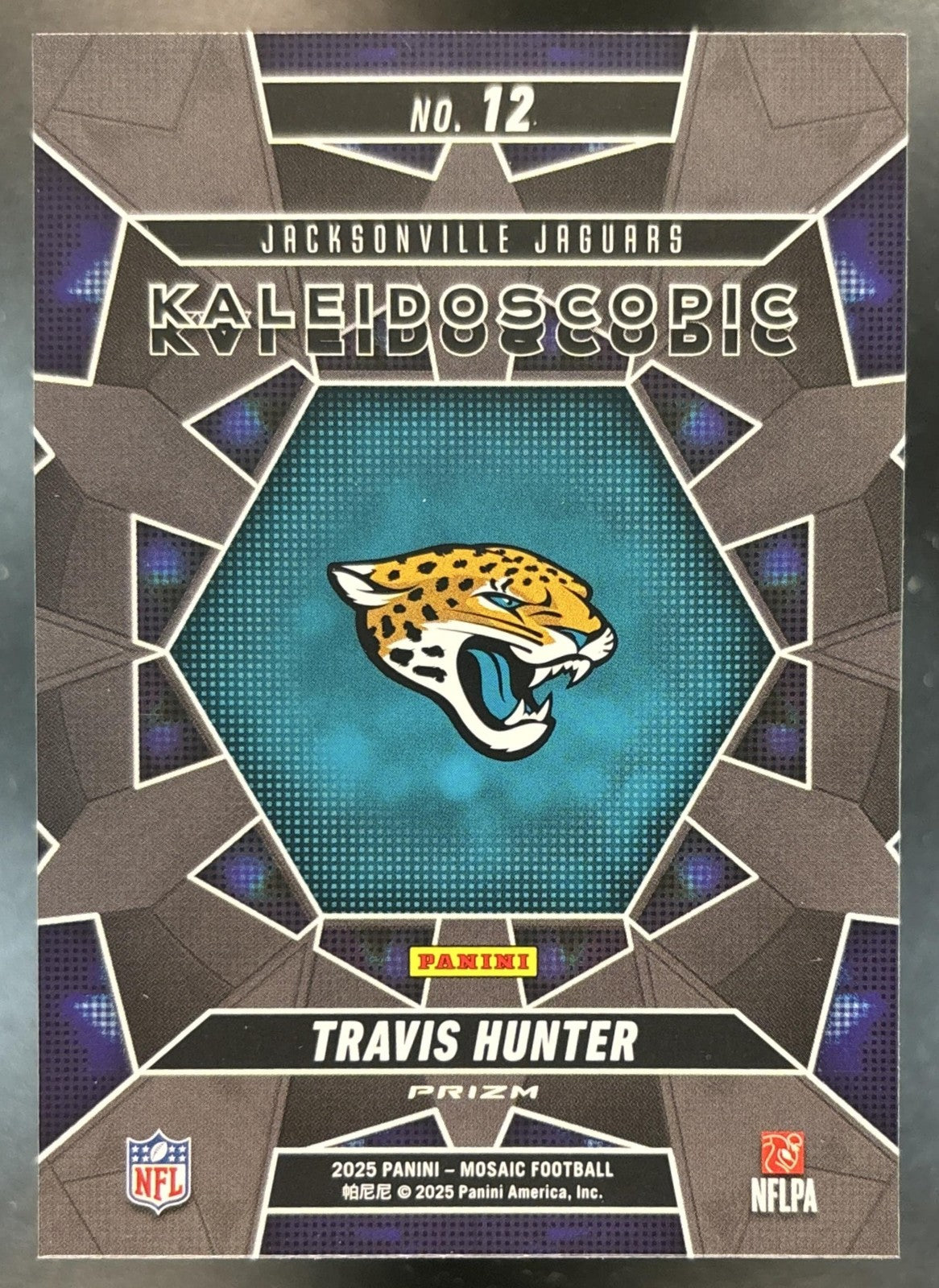 2025 Panini Mosaic Travis Hunter Kaleidoscopic #12 RC Jacksonville Jaguars
