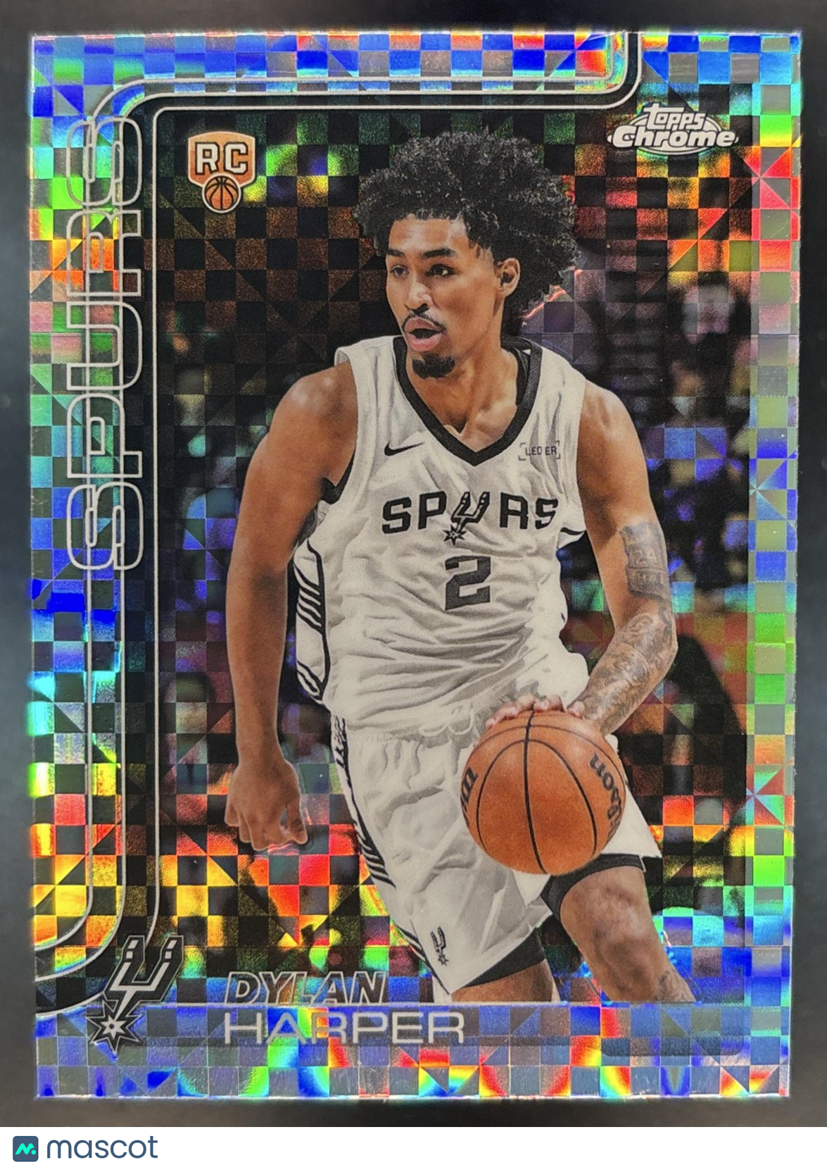 2025-26 Topps Chrome Dylan Harper X-Fractor #252 RC San Antonio Spurs