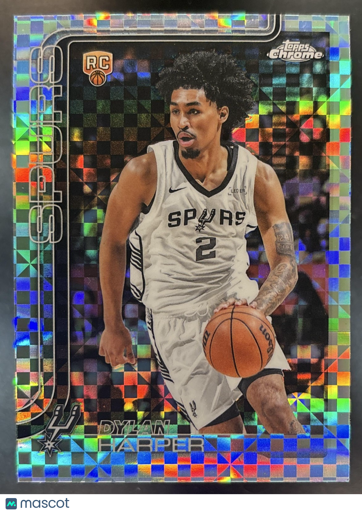 2025-26 Topps Chrome Dylan Harper X-Fractor #252 RC Spurs